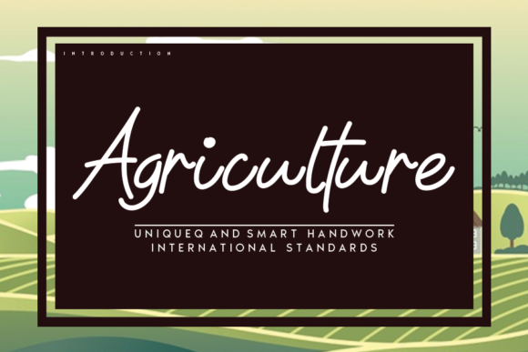 AgriFont: A Script Font That Breathes Life Into Your Creations