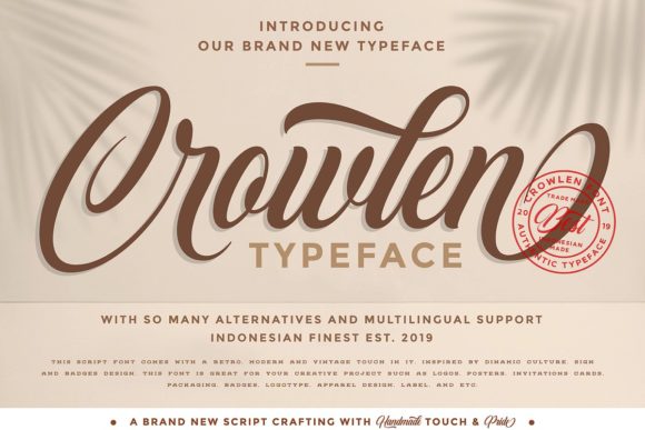 Crowlen: A Script Font for Impactful Digital Design