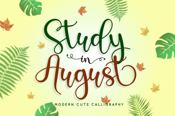 Study in August: A Timeless Script Font for Digital Design